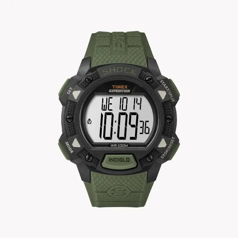 Timex Men's Green Resin Watch, Digital Dial | Tw4b09300 by TIMEX