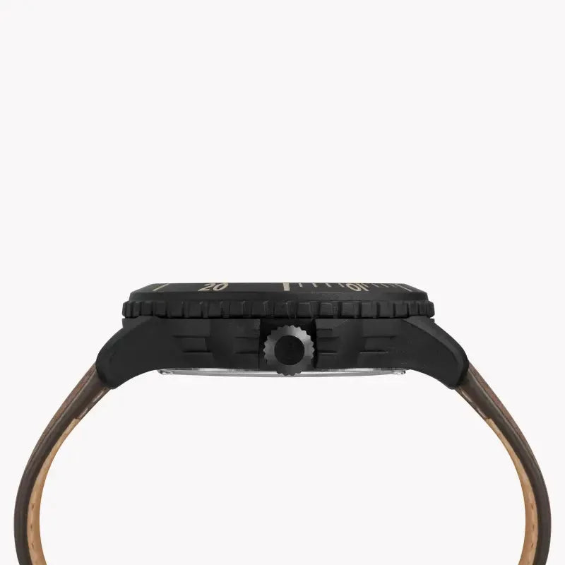 Timex Men's Brown Leather Watch, Blue Dial | Tw4b14600 by TIMEX