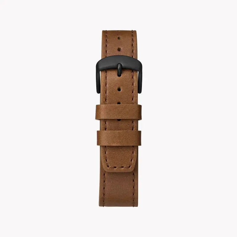 Timex Men's Brass Black Dial Watch, Brown Leather Strap | Tw4b17400 by TIMEX