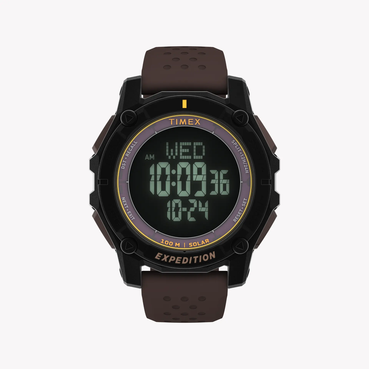Timex Men's Black/Brown, Synthetic/Silicone | Tw4b33800 by TIMEX