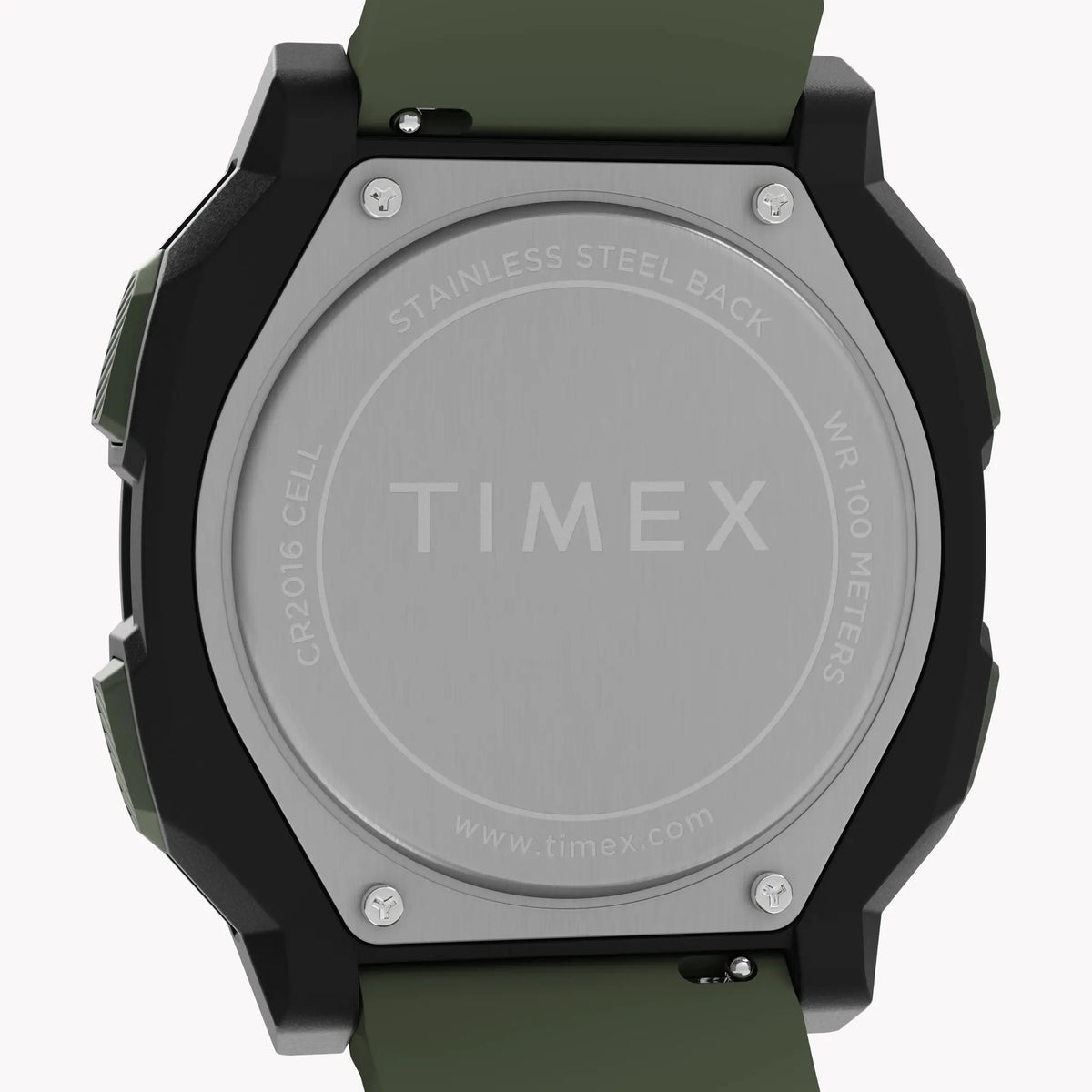 TIMEX Men's Black PC+GF, Green Silicone | TW4B34500 by TIMEX