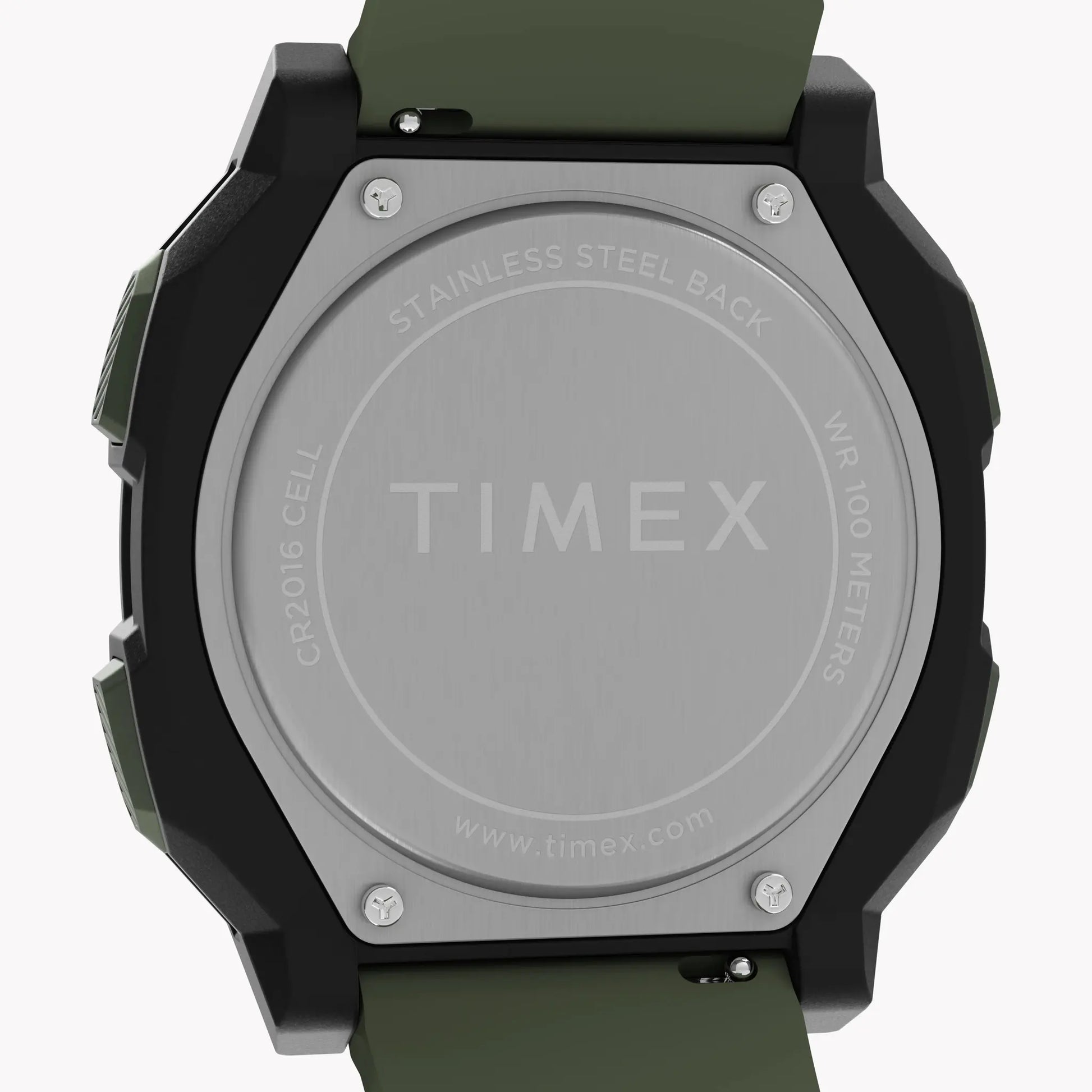 TIMEX Men's Black PC+GF, Green Silicone | TW4B34500 by TIMEX