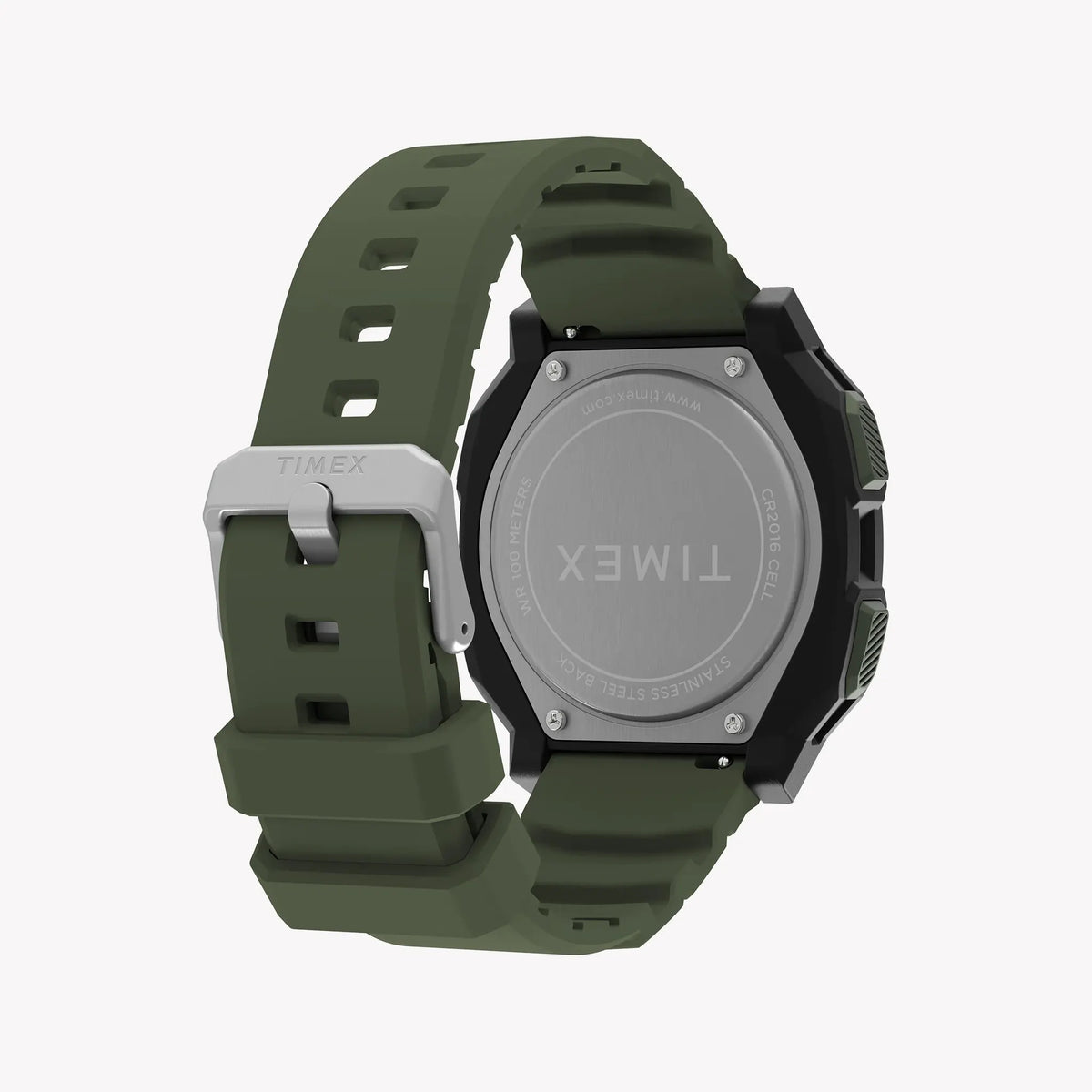 TIMEX Men's Black PC+GF, Green Silicone | TW4B34500 by TIMEX