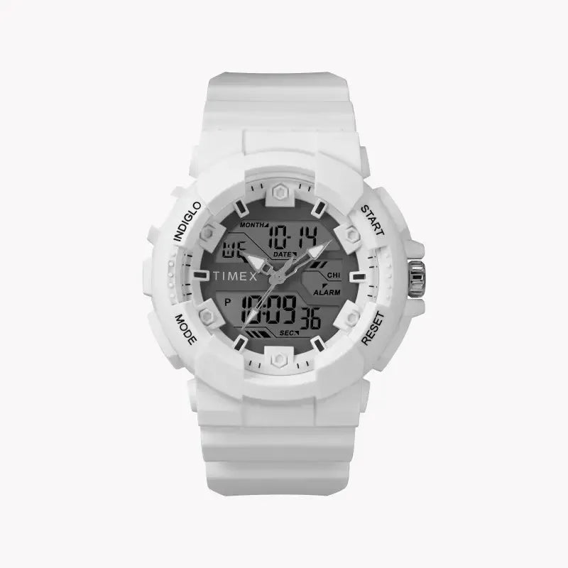 Timex Men's White Resin Watch, Digital Dial | Tw5m22400 by TIMEX
