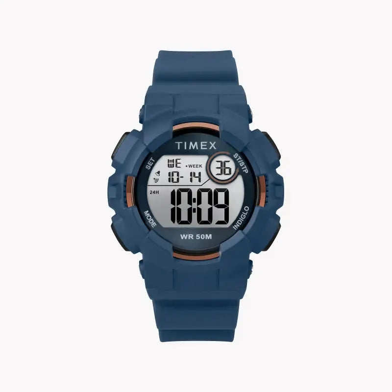Timex Unisex Blue Silicone Digital Watch, Resin Case | Tw5m23500 by TIMEX