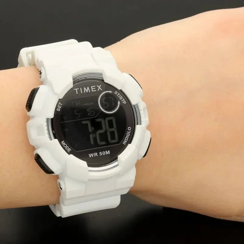 Timex Unisex White Silicone Watch, Digital Dial | Tw5m23700 by TIMEX
