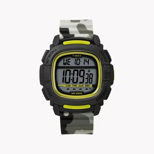 Timex Men's Camouflage Silicone Watch, Digital Dial | Tw5m26600 by TIMEX