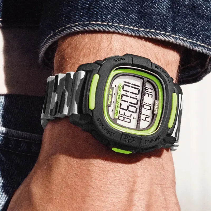 Timex Men's Camouflage Silicone Watch, Digital Dial | Tw5m26600 by TIMEX