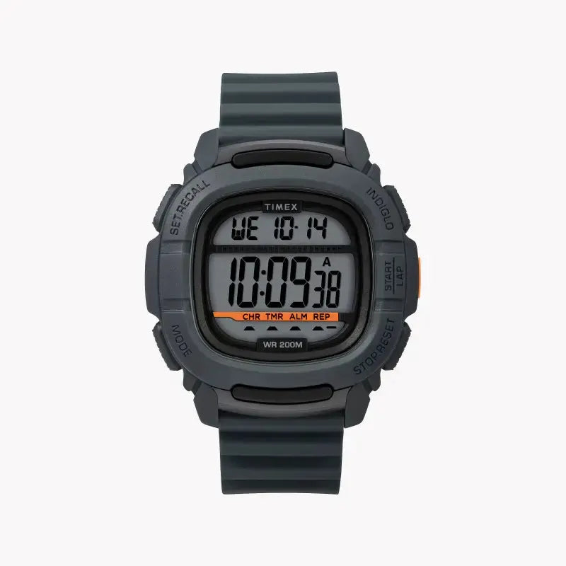 Timex Men's Gray Silicone Watch, Digital Dial | Tw5m26700 by TIMEX