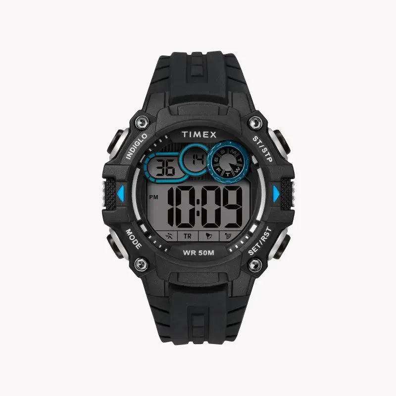 Timex Men's Black Silicone Watch, Digital Dial | Tw5m27300 by TIMEX