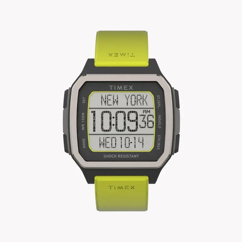 Timex Men's Green Silicone Watch, Digital Dial | Tw5m28900 by TIMEX