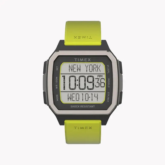 Timex Men's Green Silicone Watch, Digital Dial | Tw5m28900 by TIMEX