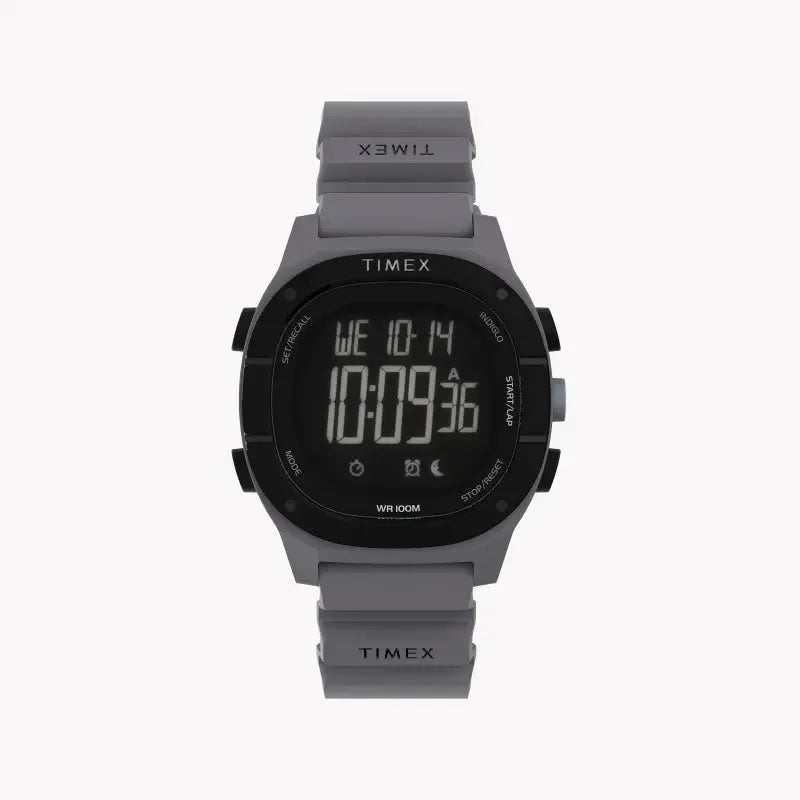 Timex Unisex Gray Silicone Digital Watch, Resin Case | Tw5m35300 by TIMEX