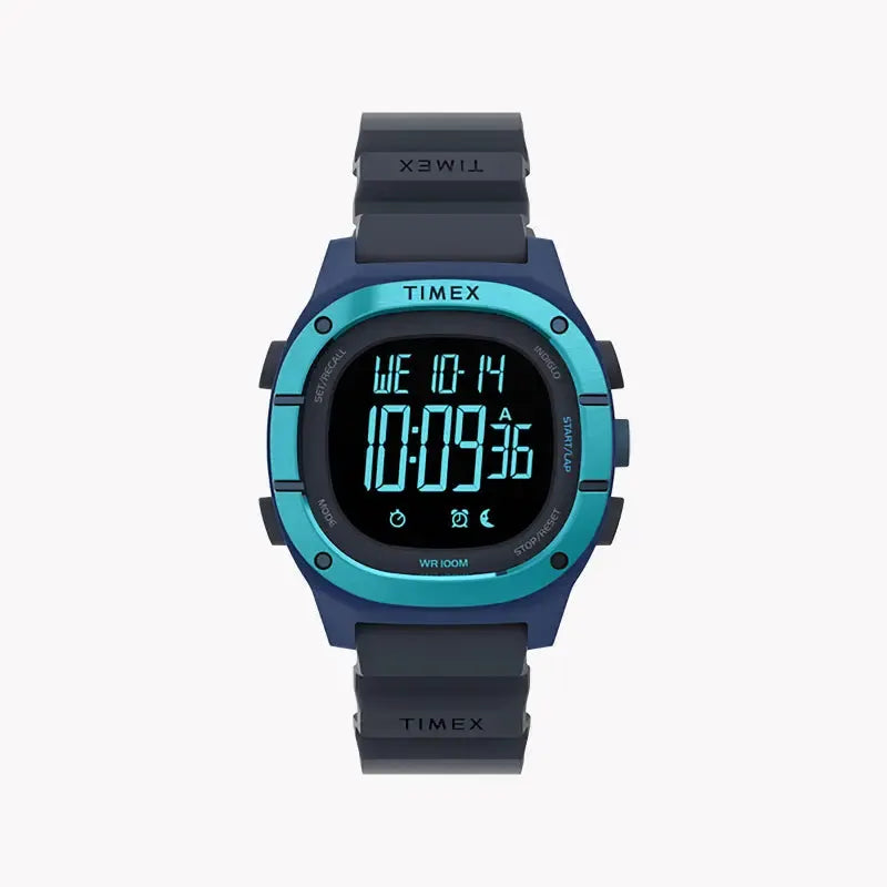 Timex Unisex Blue Silicone Watch, Digital Dial | Tw5m35500 by TIMEX