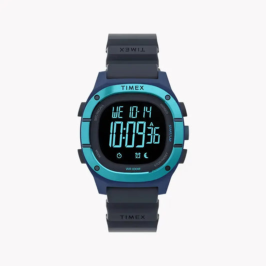 Timex Unisex Blue Silicone Watch, Digital Dial | Tw5m35500 by TIMEX