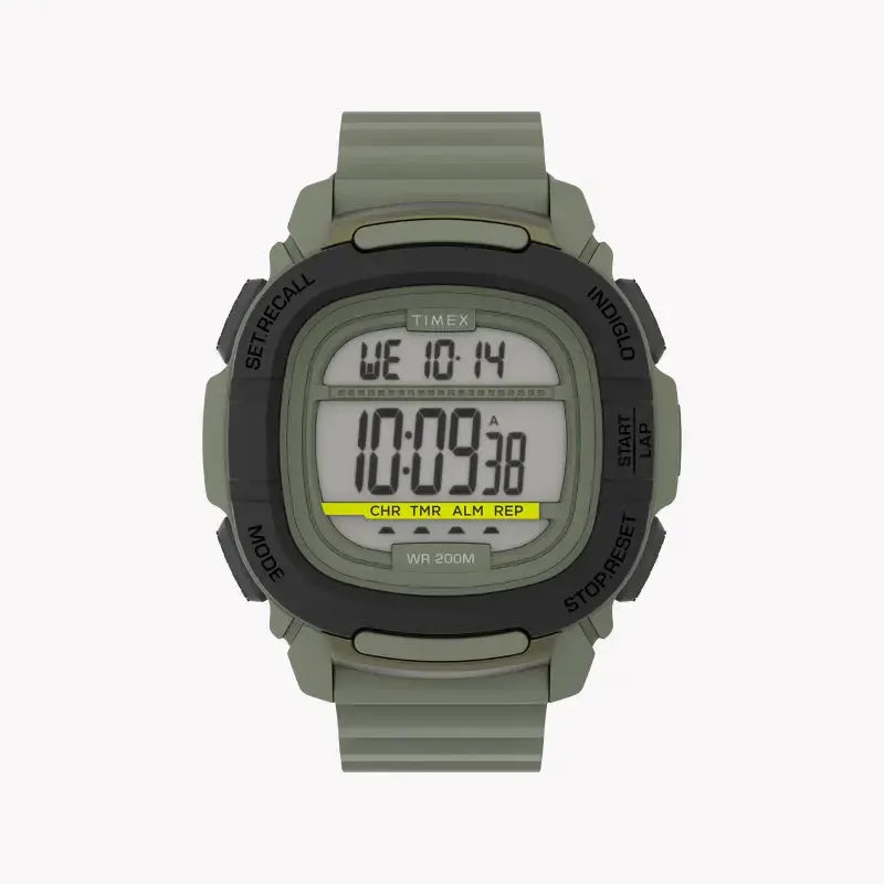 Timex Men's Green Silicone Watch, Digital Dial | Tw5m36000 by TIMEX