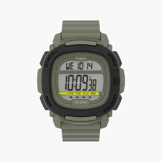 Timex Men's Green Silicone Watch, Digital Dial | Tw5m36000 by TIMEX