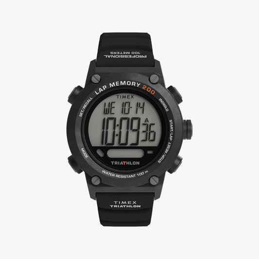 TIMEX Men's Black Digital, Black Silicone | TW5M66900 by TIMEX