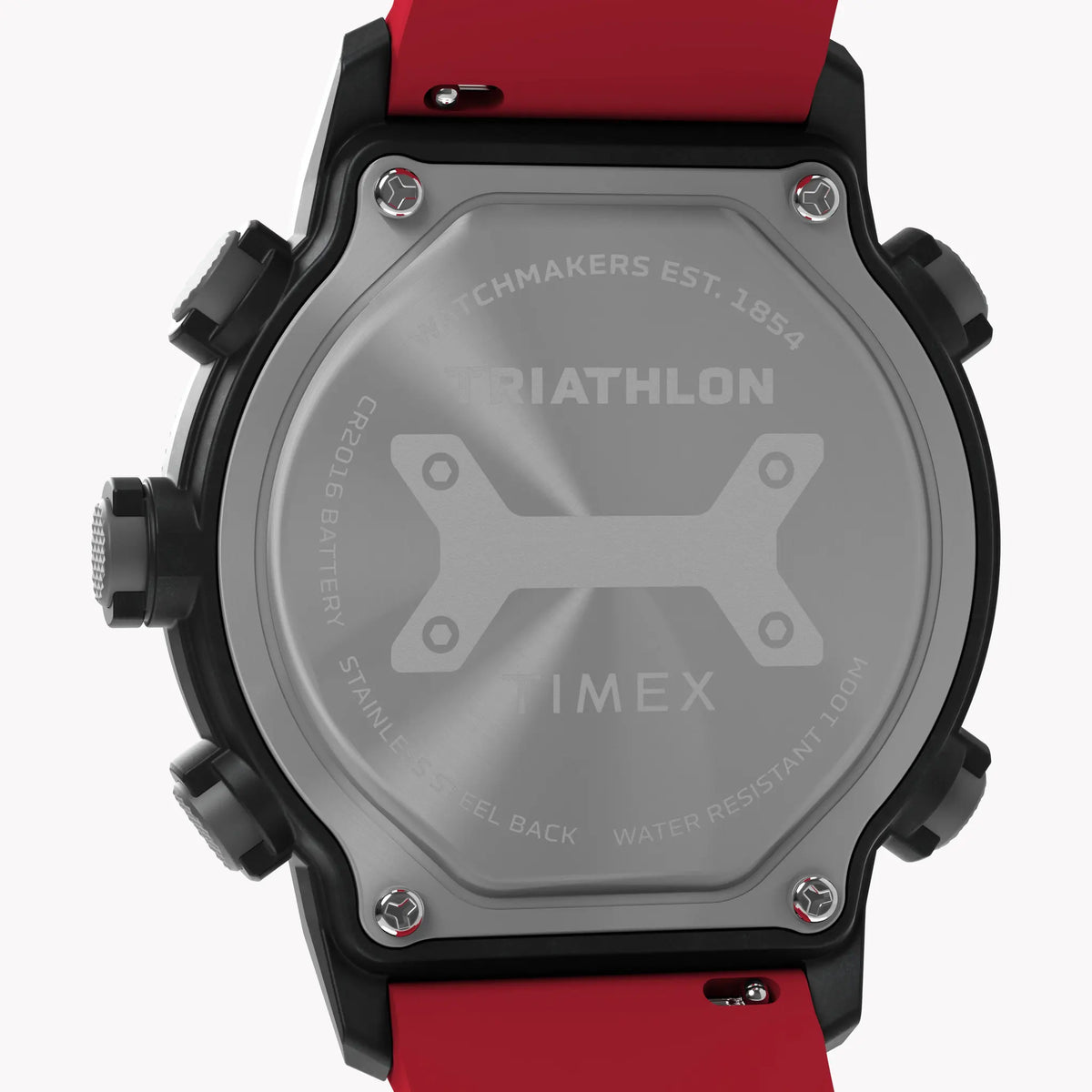 TIMEX Men's Black Case Red Band, Digital | TW5M67000 by TIMEX