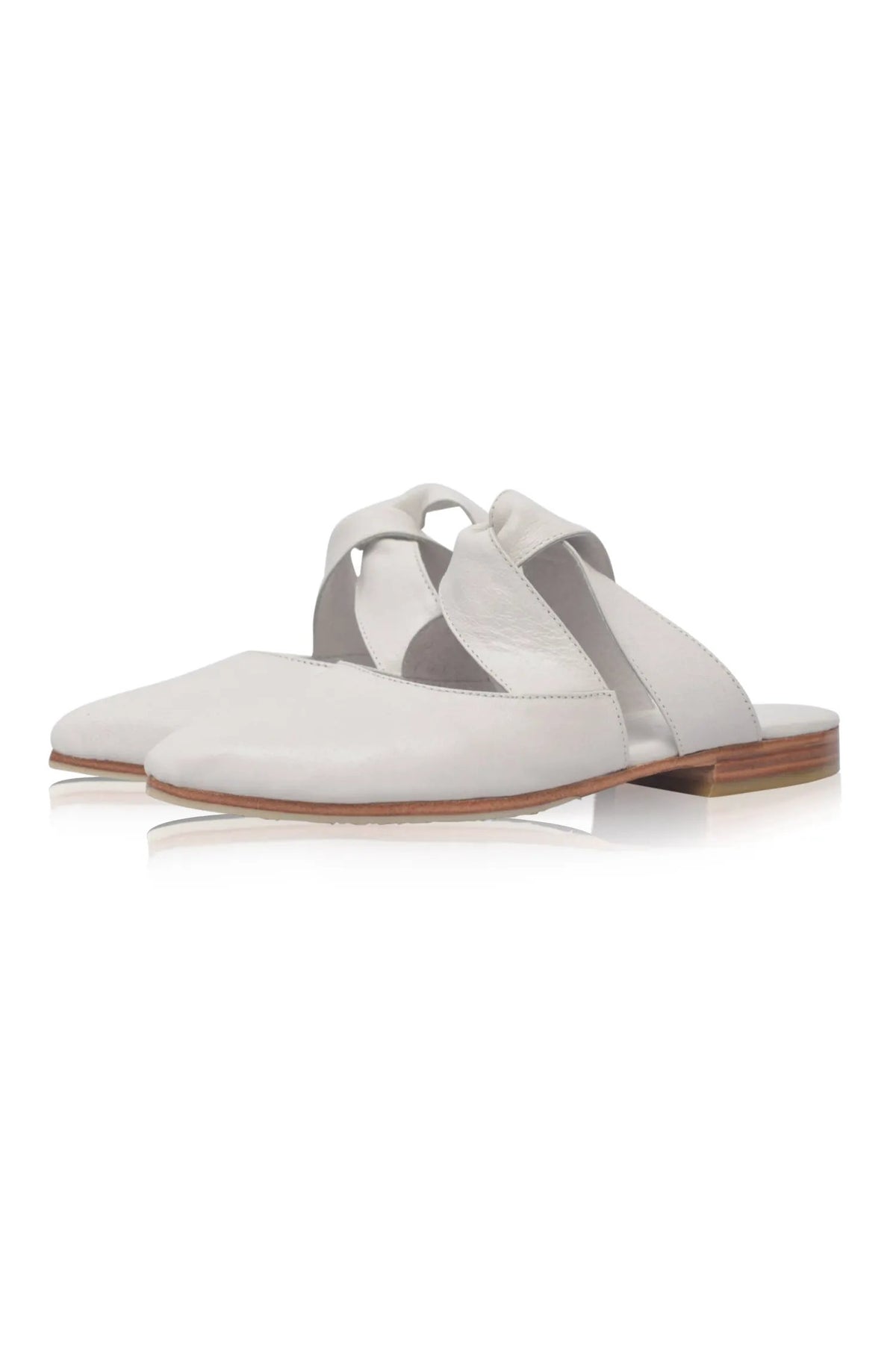 Taj Mahal Pointy Toe Leather Mules by ELF