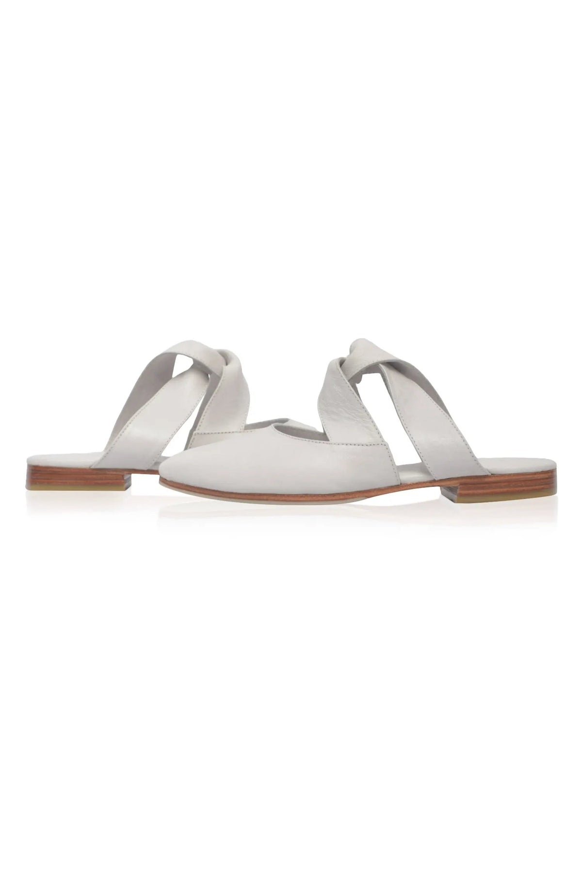 Taj Mahal Pointy Toe Leather Mules by ELF