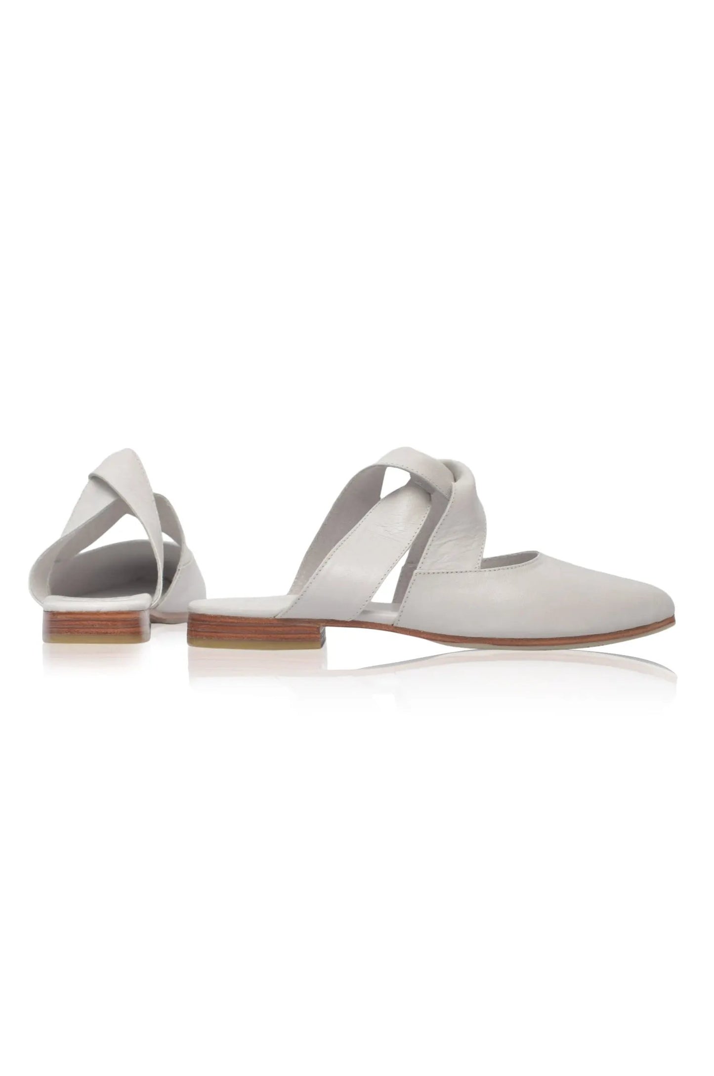 Taj Mahal Pointy Toe Leather Mules by ELF