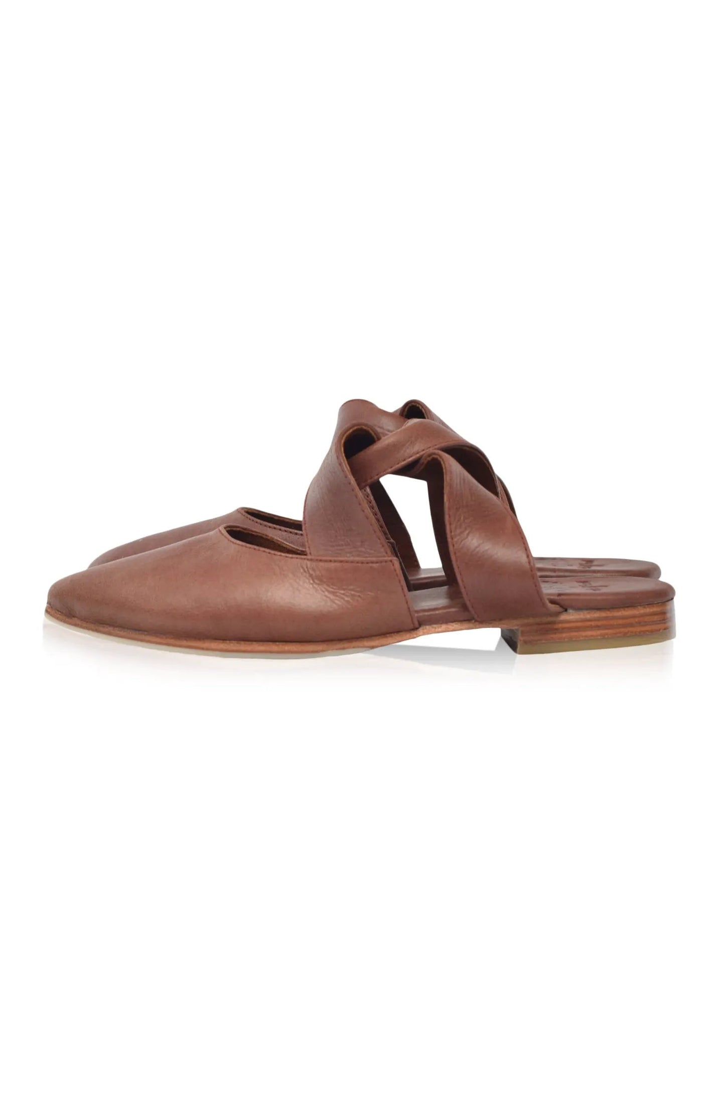 Taj Mahal Pointy Toe Leather Mules by ELF