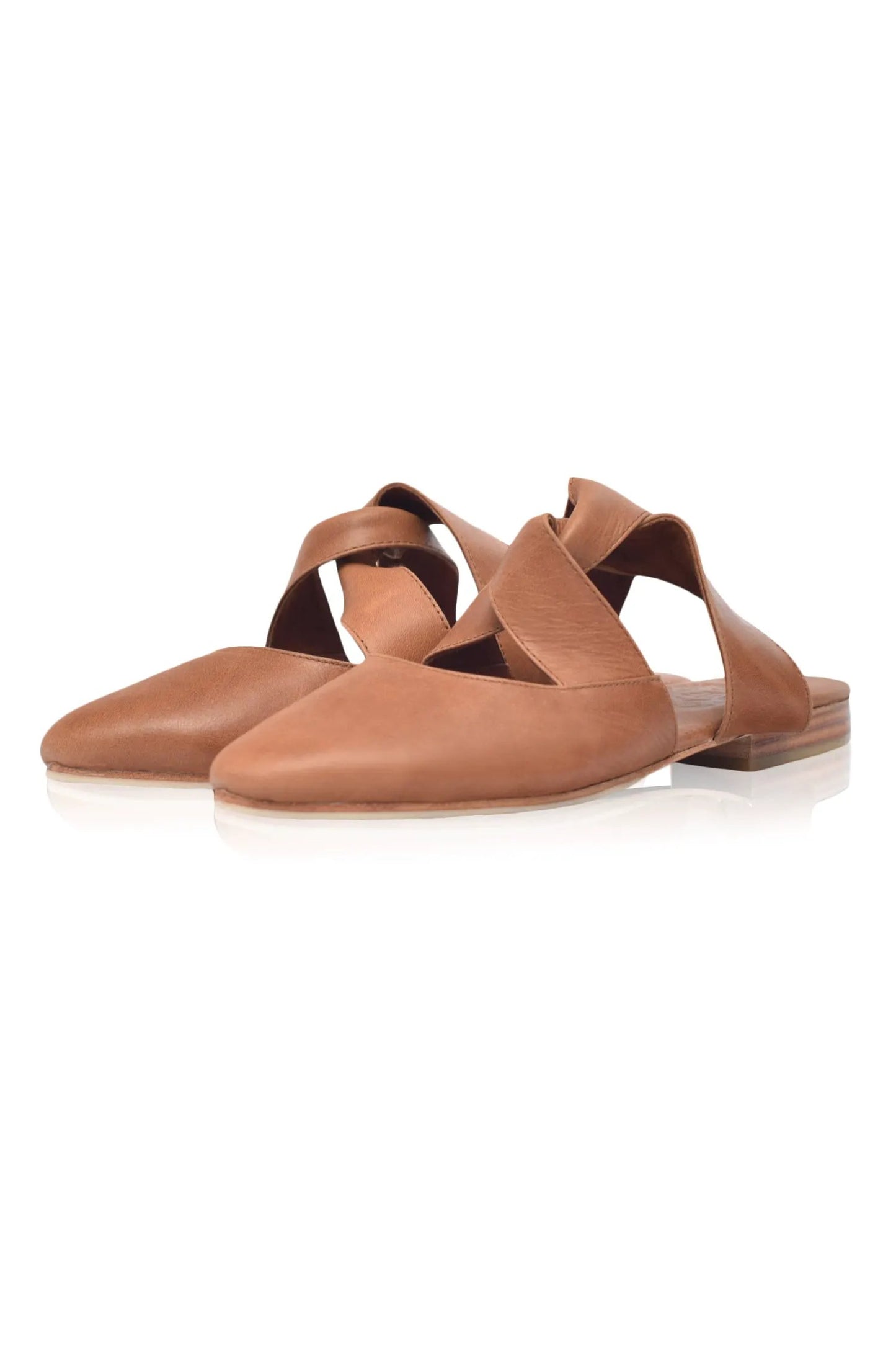 Taj Mahal Pointy Toe Leather Mules by ELF