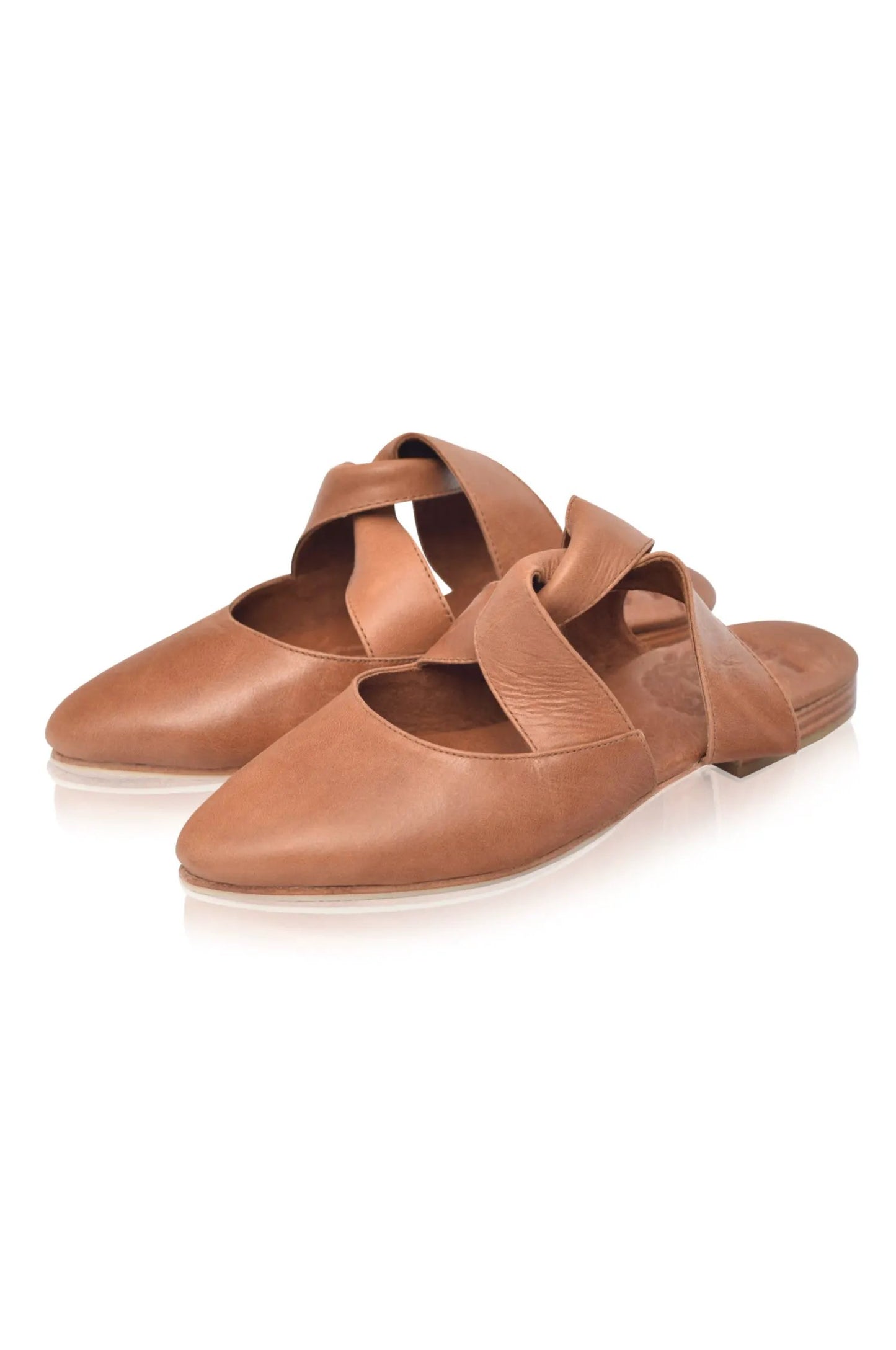 Taj Mahal Pointy Toe Leather Mules by ELF