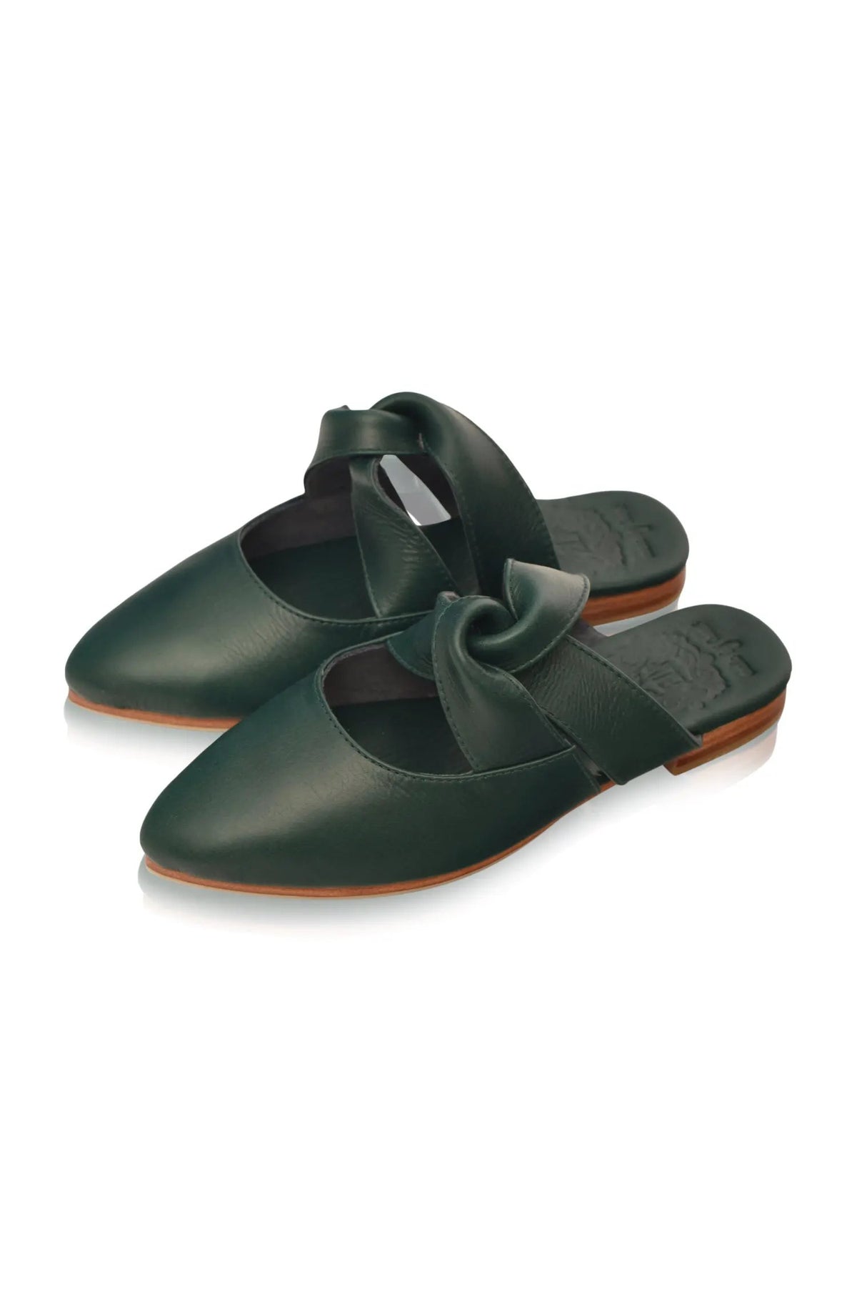 Taj Mahal Pointy Toe Leather Mules by ELF