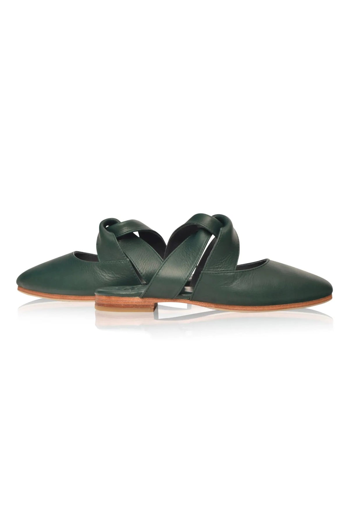 Taj Mahal Pointy Toe Leather Mules by ELF