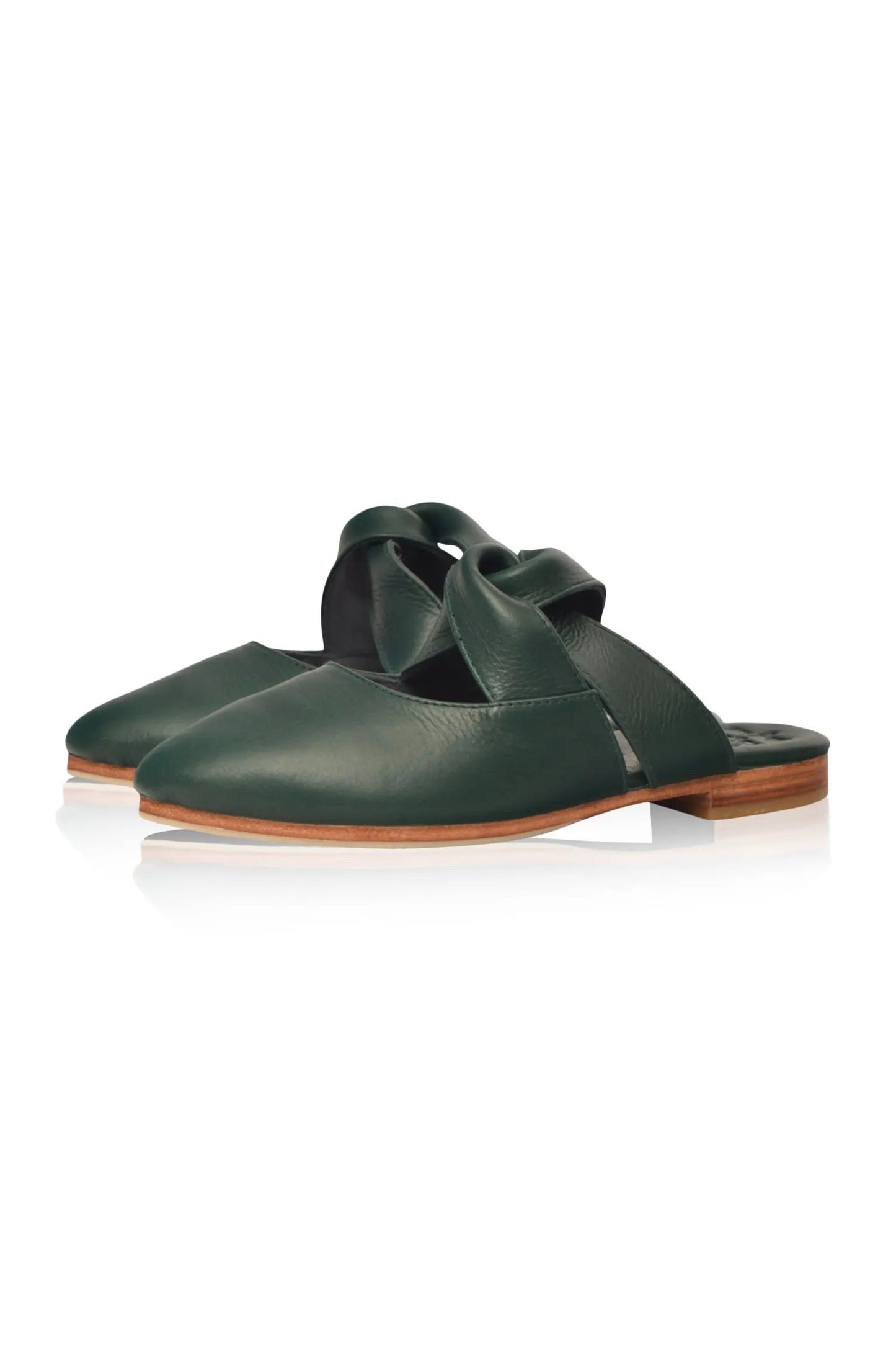 Taj Mahal Pointy Toe Leather Mules by ELF