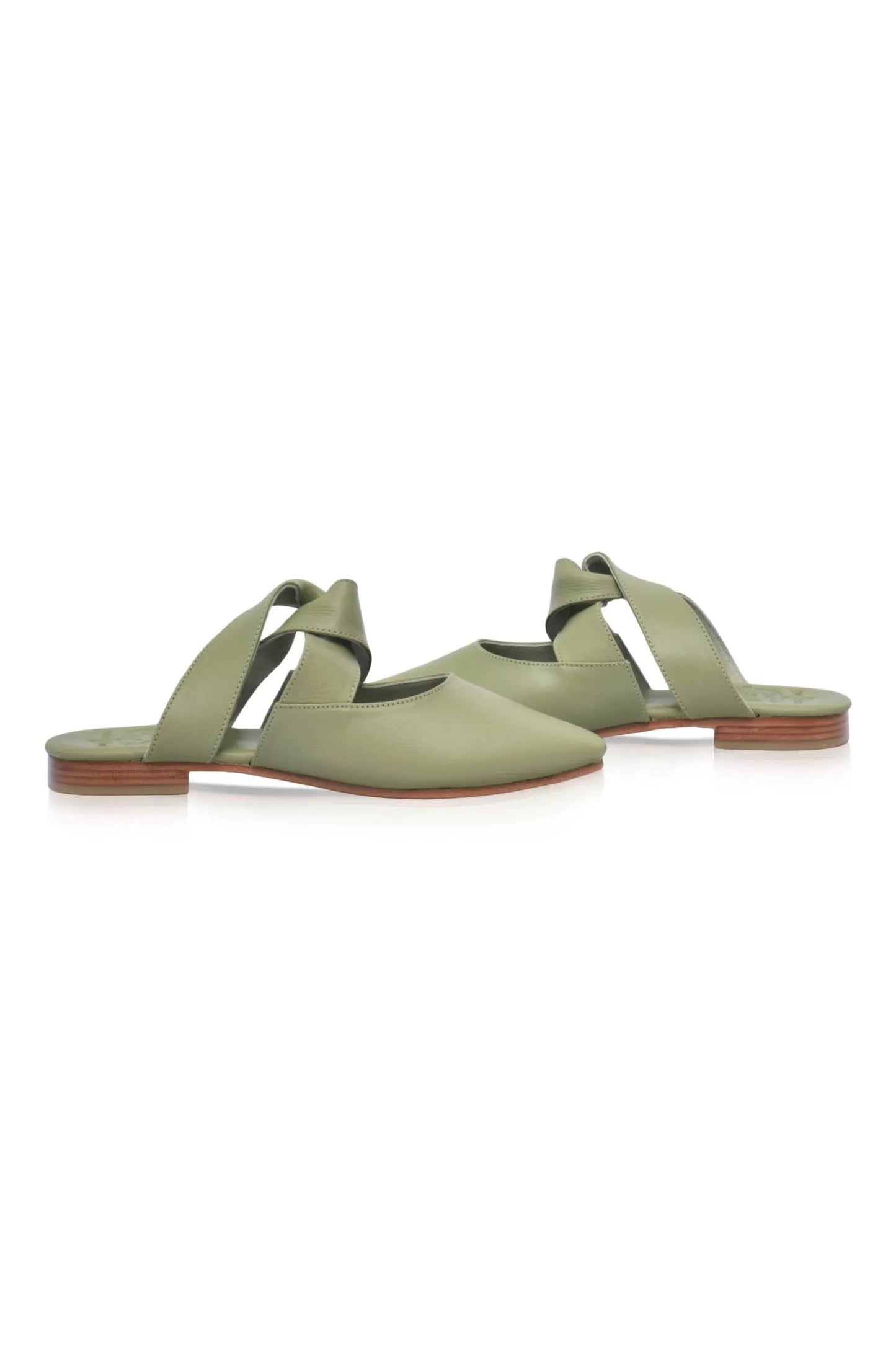 Taj Mahal Pointy Toe Leather Mules by ELF