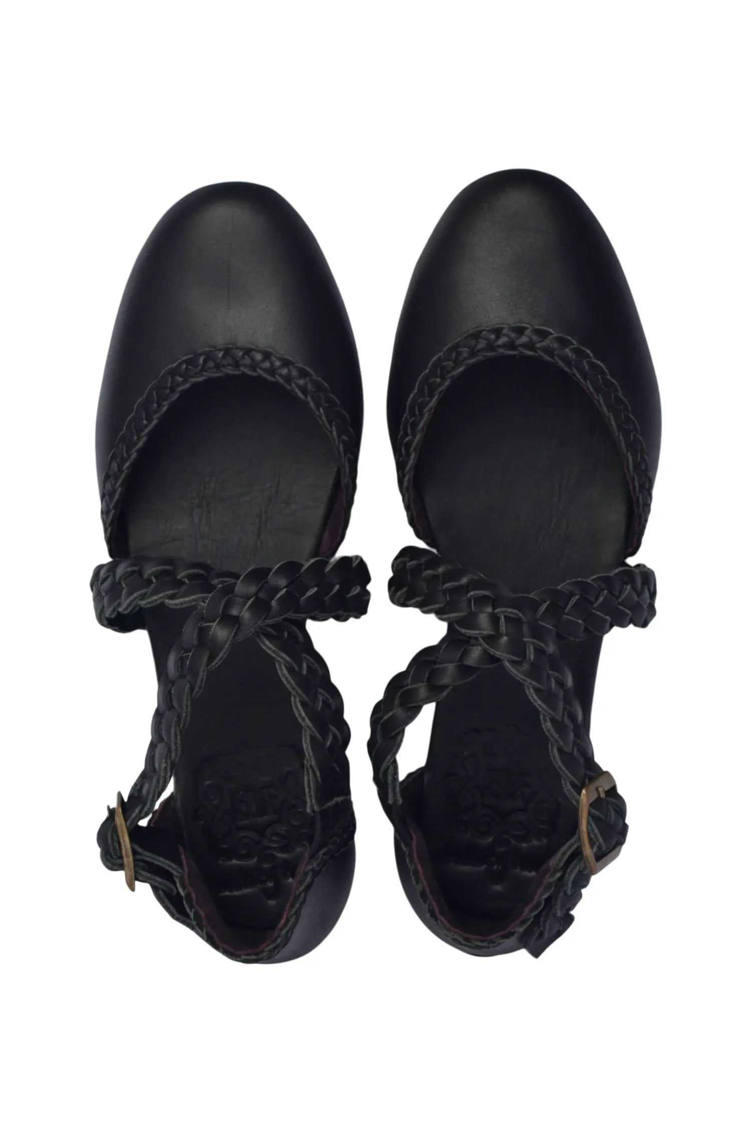 Tallulah Braided Criss-Cross Leather Flats by ELF