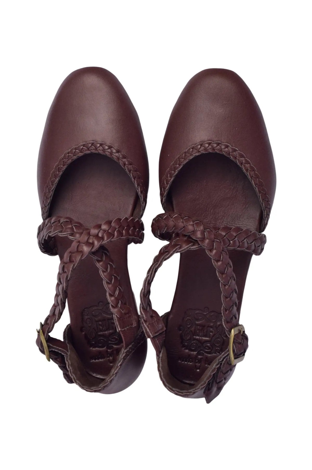 Tallulah Braided Criss-Cross Leather Flats by ELF