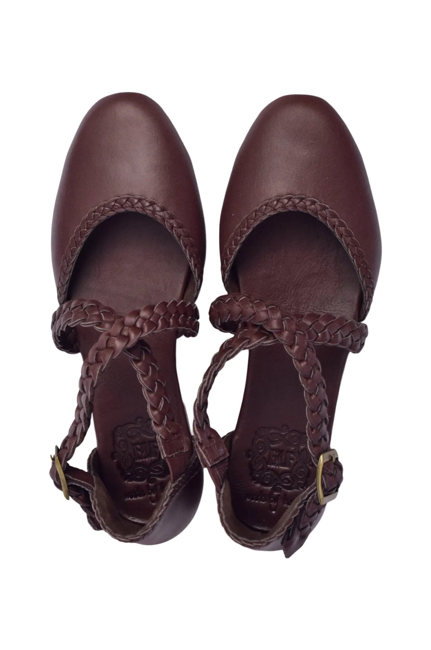 Tallulah Braided Criss-Cross Leather Flats by ELF