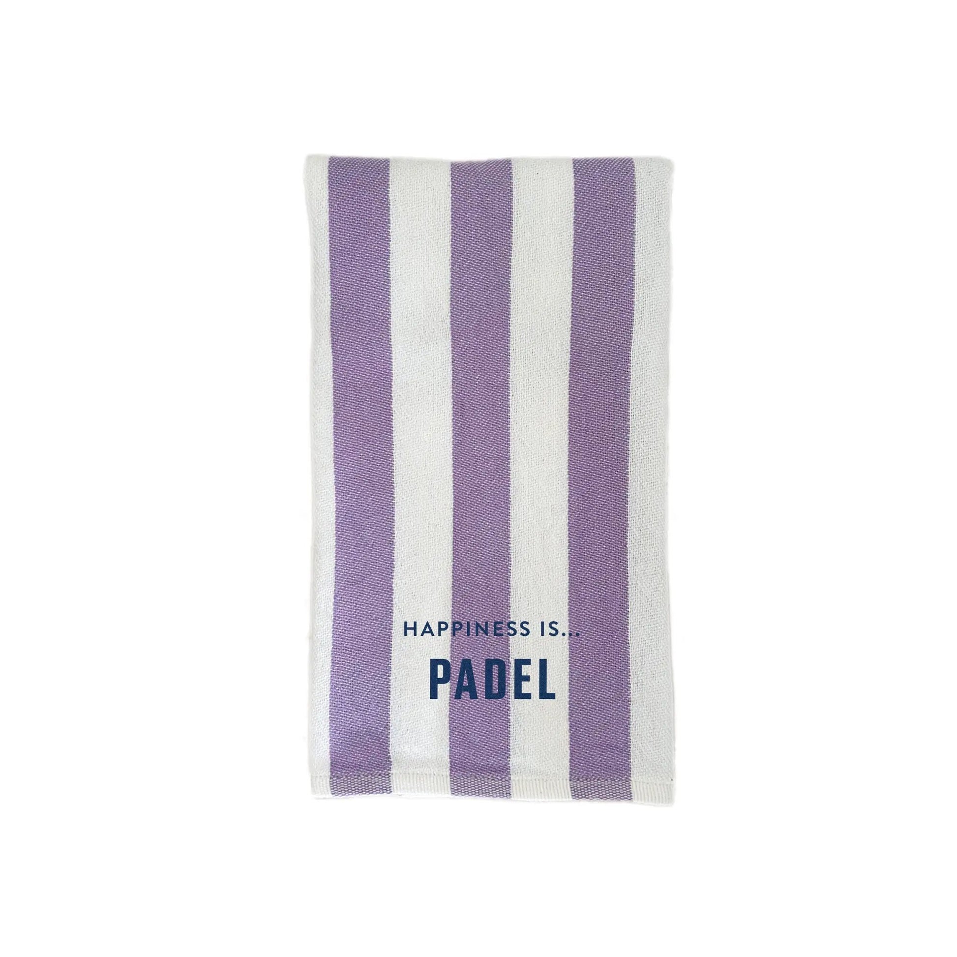 Tea/Hand Towel Padel, Striped Blue by Tennis Collection