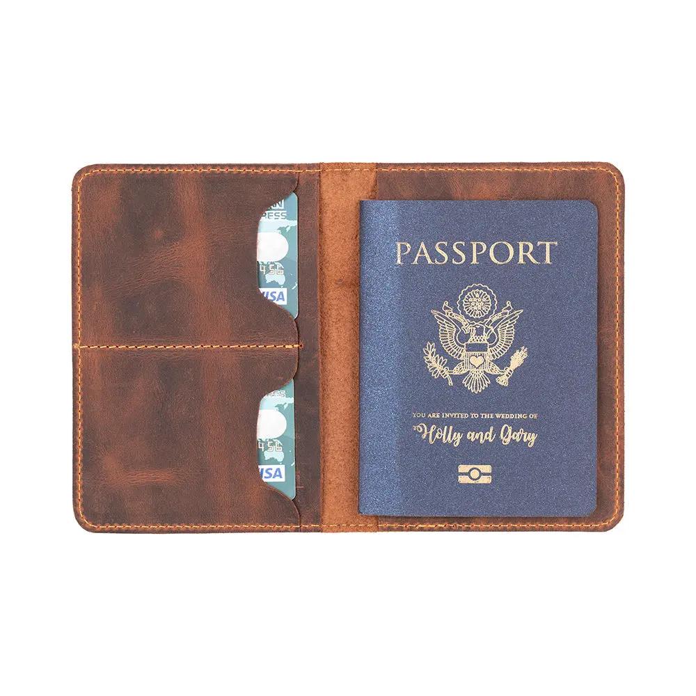 Tempe Genuine Leather Passport Holder - Handcrafted Travel Document Organizer by TORONATA