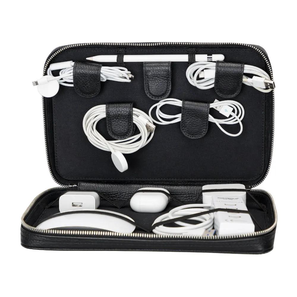 Leather Travel Cable Organizer by TORONATA