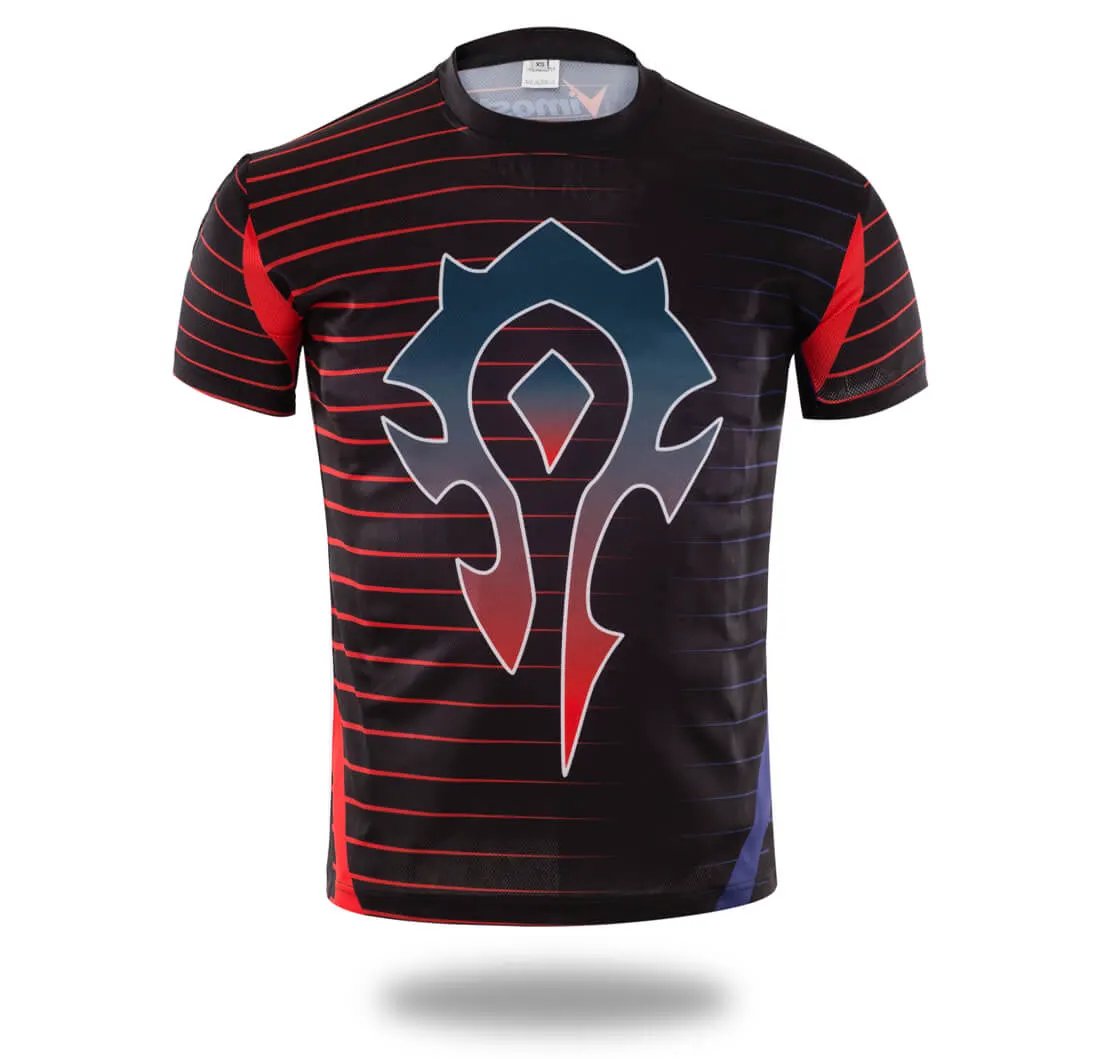 Black Red Tribal Emblem Custom Gaming Jersey by Vimost Sportswear