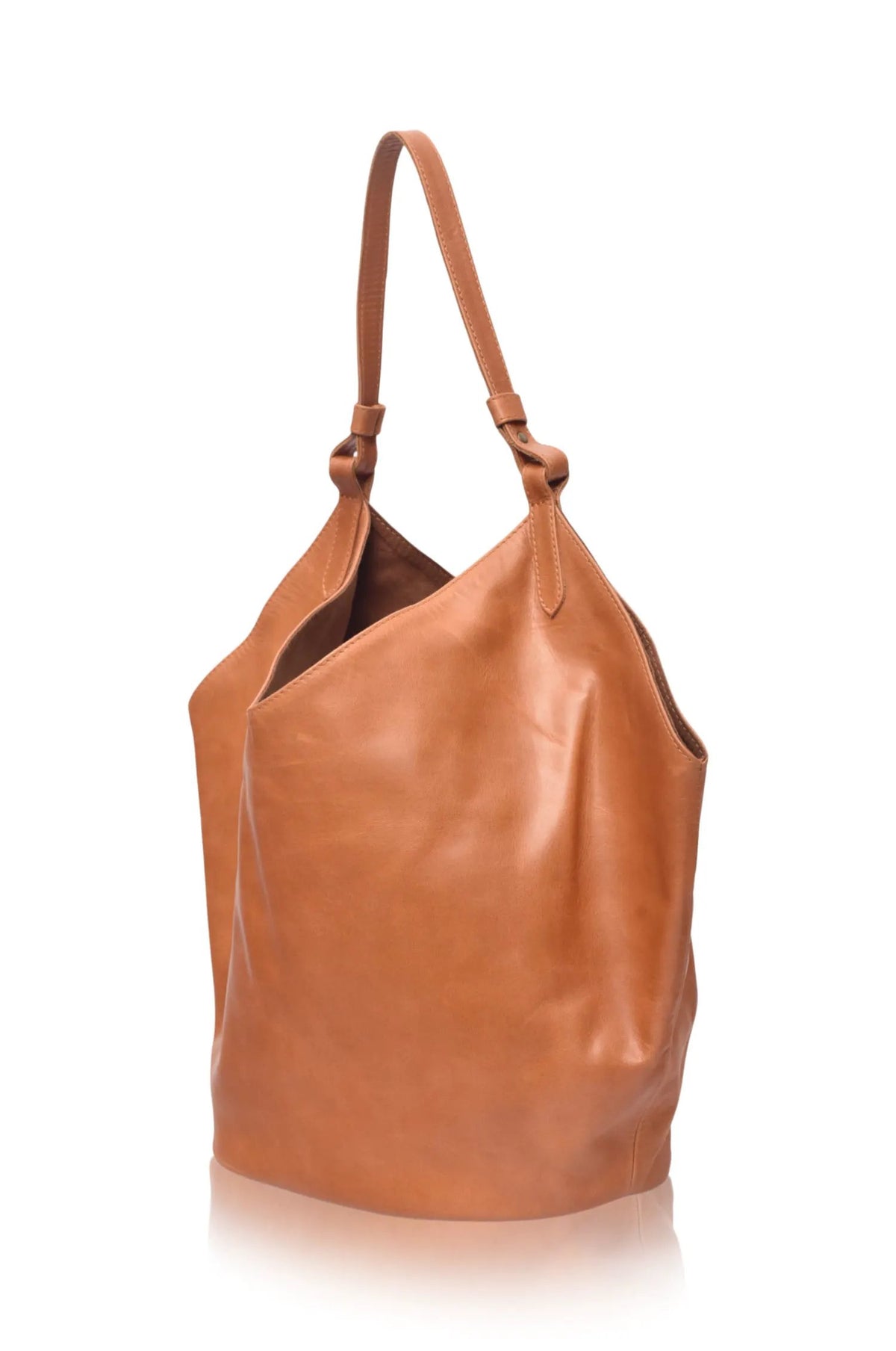 Tulip Medium Leather Tote Bag by ELF