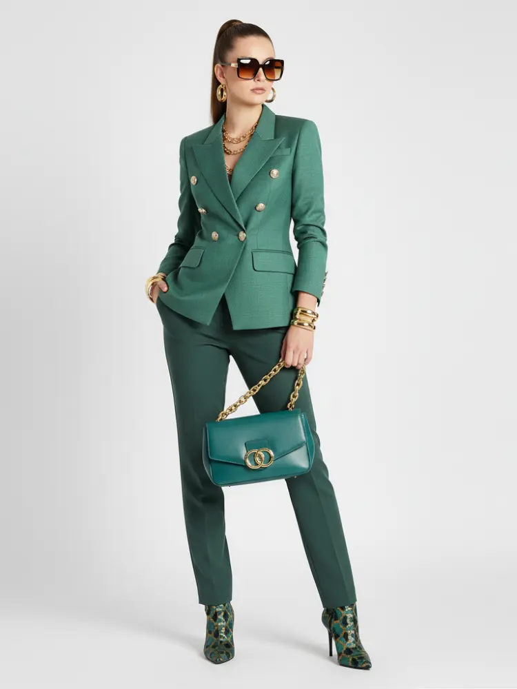 UPPER WEST SIDE Emerald Double-Breasted Blazer BYMANYC ® New York by BYMANYC ® New York