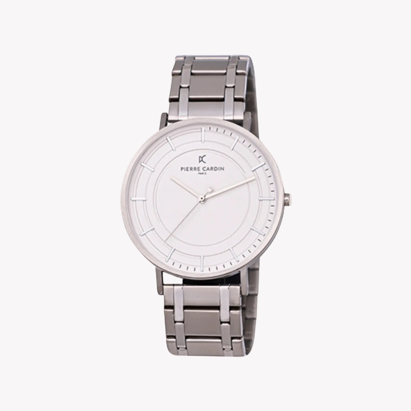 Pierre Cardin Men's Silver Metal Watch, White Dial | Cbn.3038 by PIERRE CARDIN