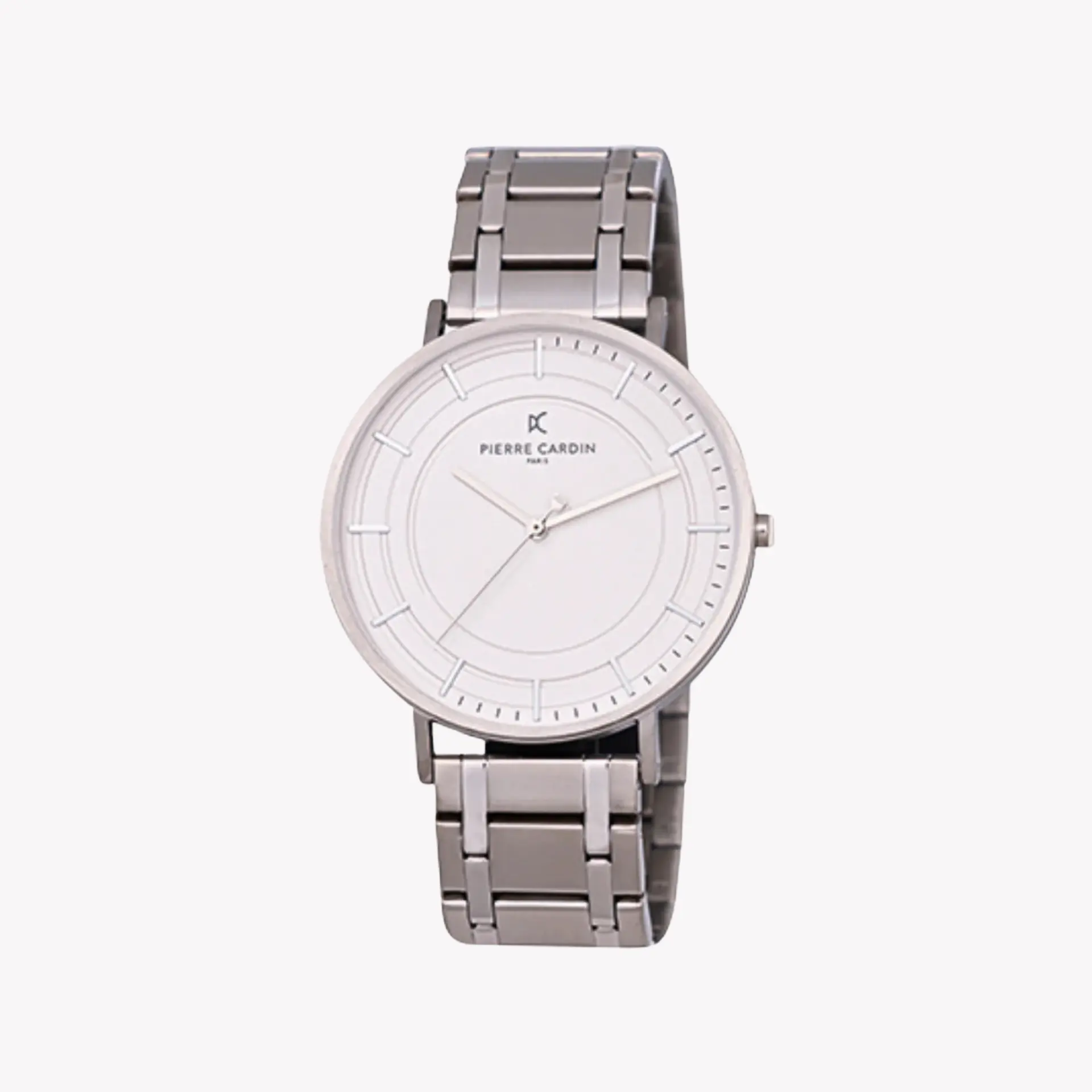 Pierre Cardin Men's Silver Metal Watch, White Dial | Cbn.3038 by PIERRE CARDIN