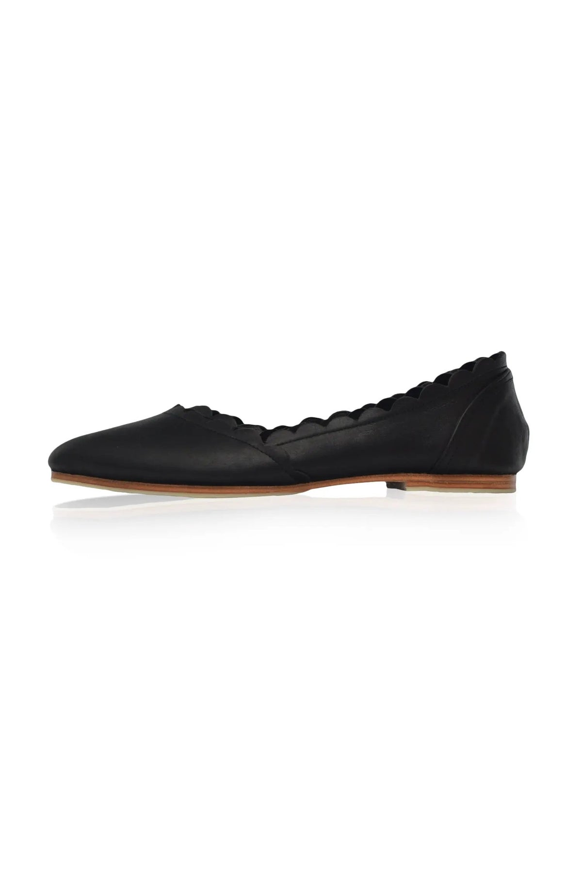 Valentina Scalloped Pointed Toe Flats by ELF