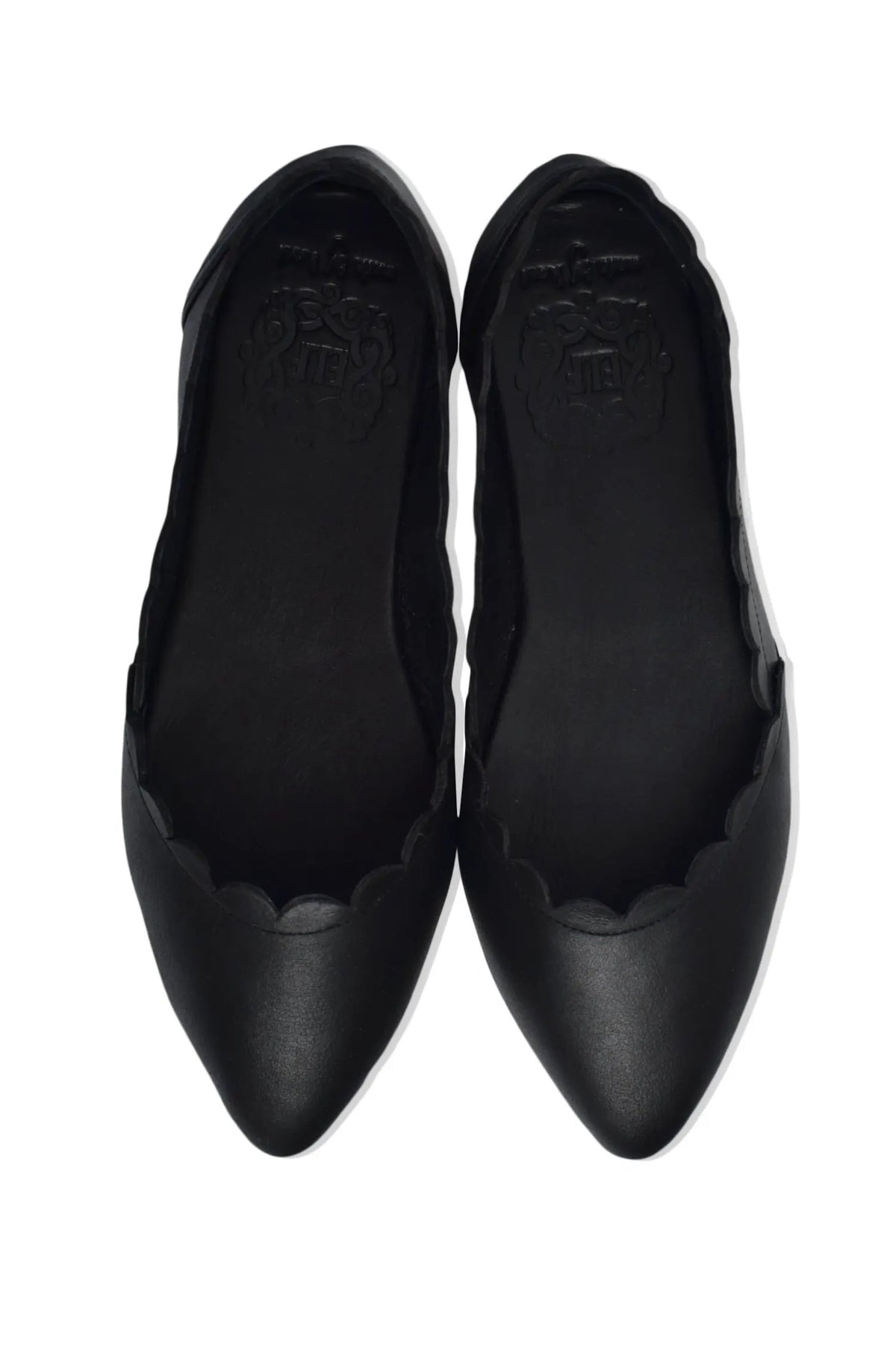 Valentina Scalloped Pointed Toe Flats by ELF