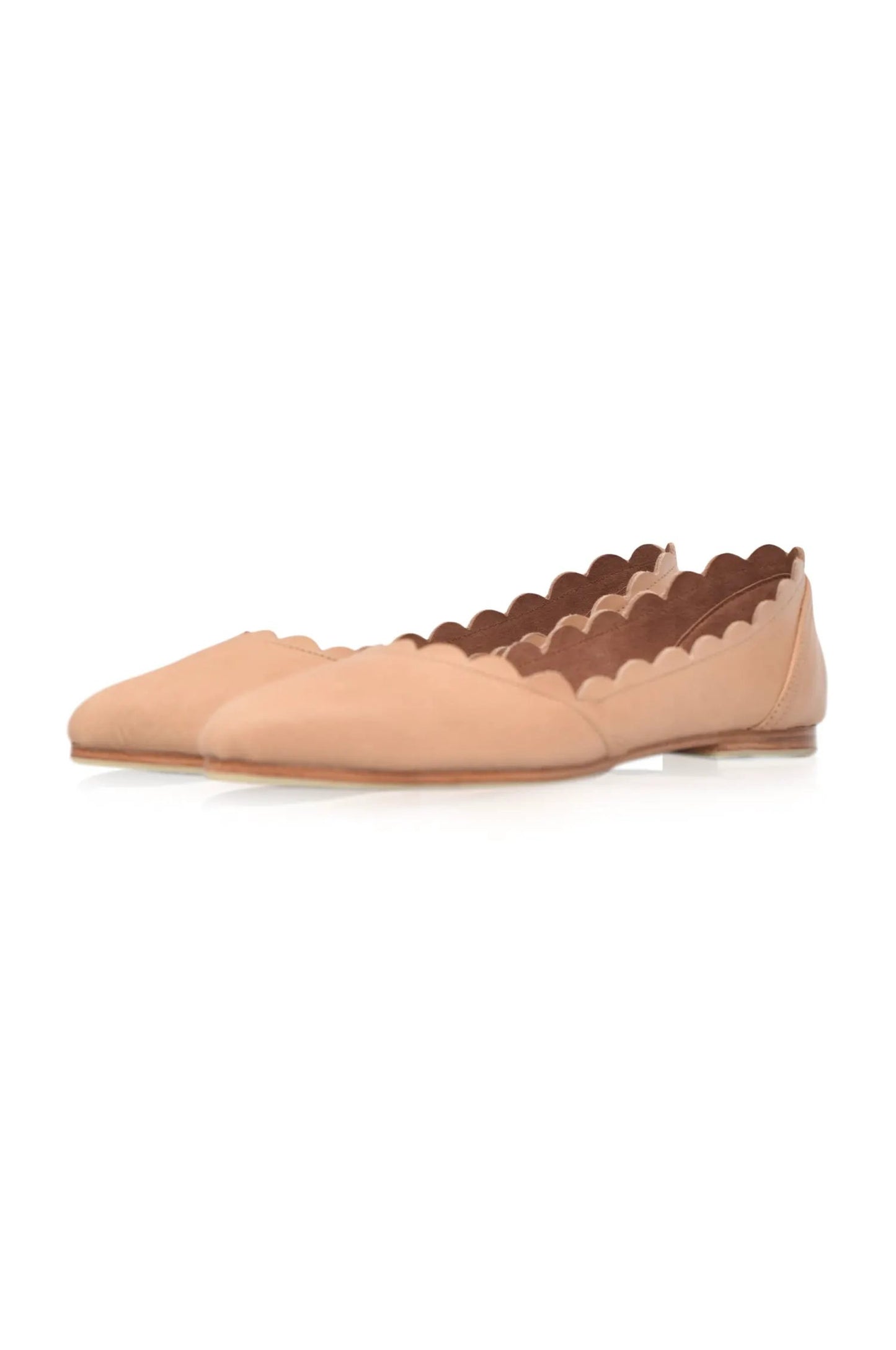 Valentina Scalloped Pointed Toe Flats by ELF