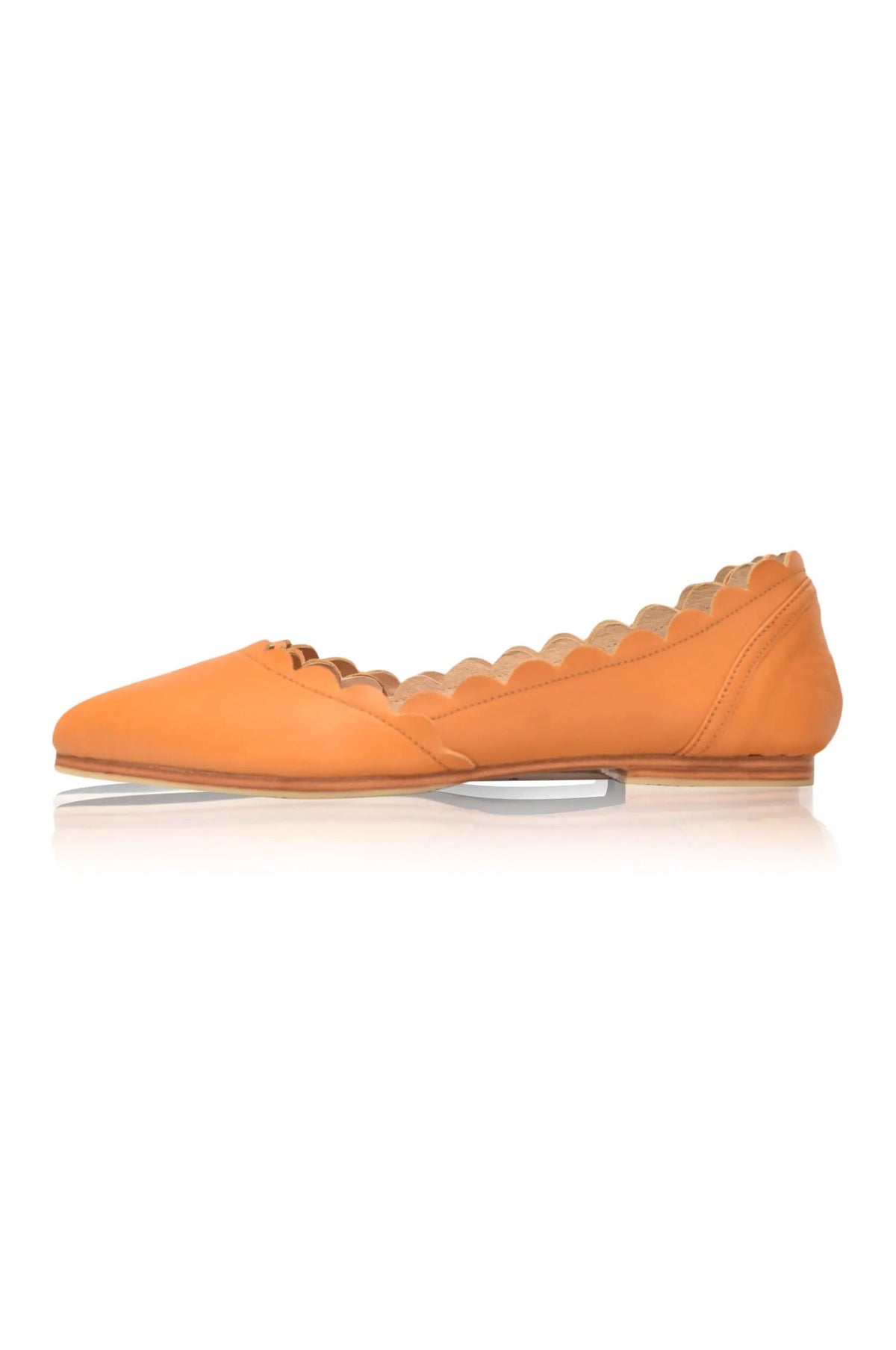 Valentina Scalloped Pointed Toe Flats by ELF