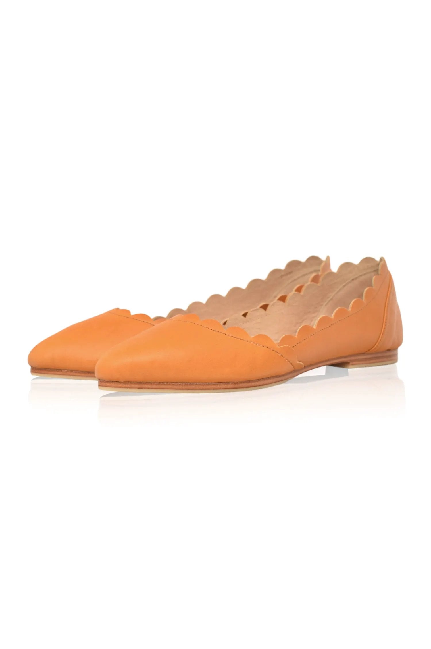 Valentina Scalloped Pointed Toe Flats by ELF