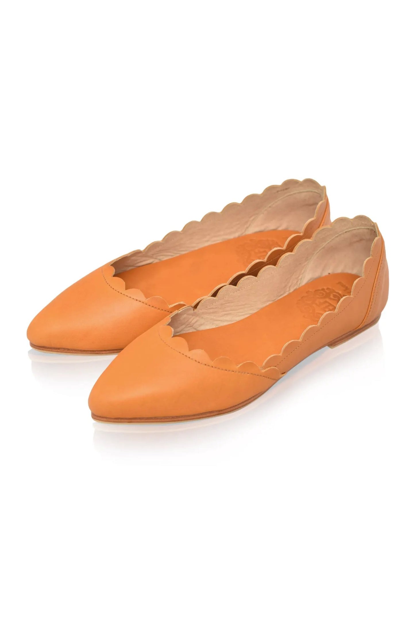 Valentina Scalloped Pointed Toe Flats by ELF